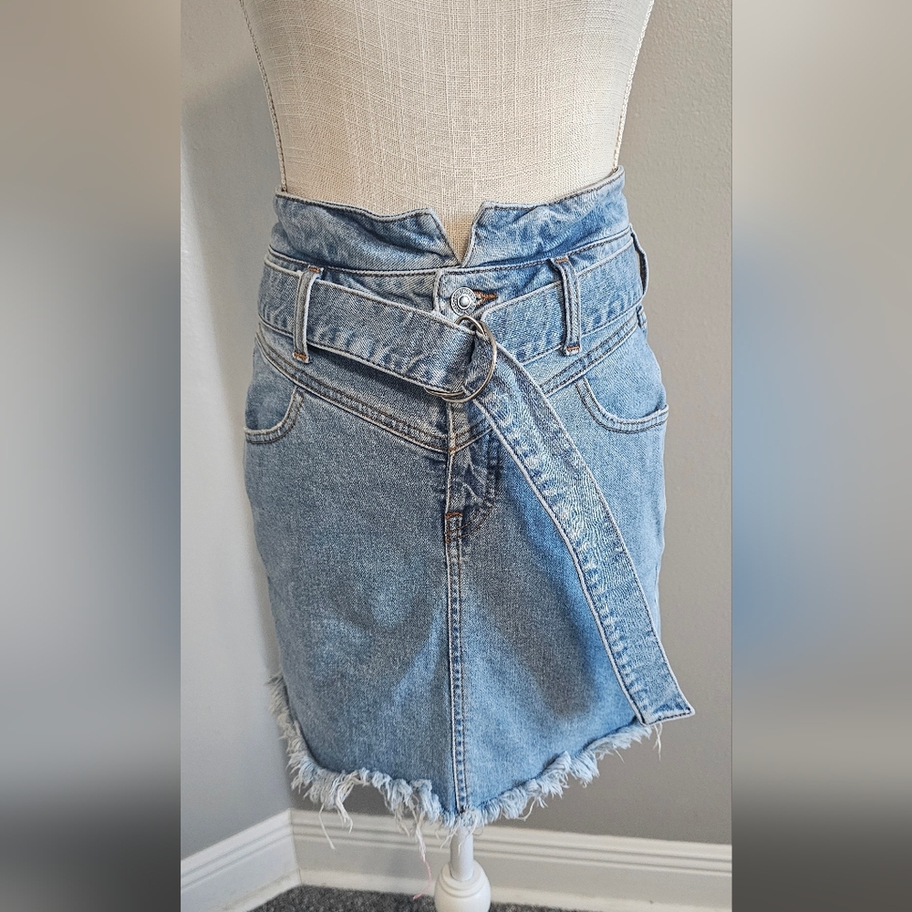 Guess Light Blue Denim Skirt